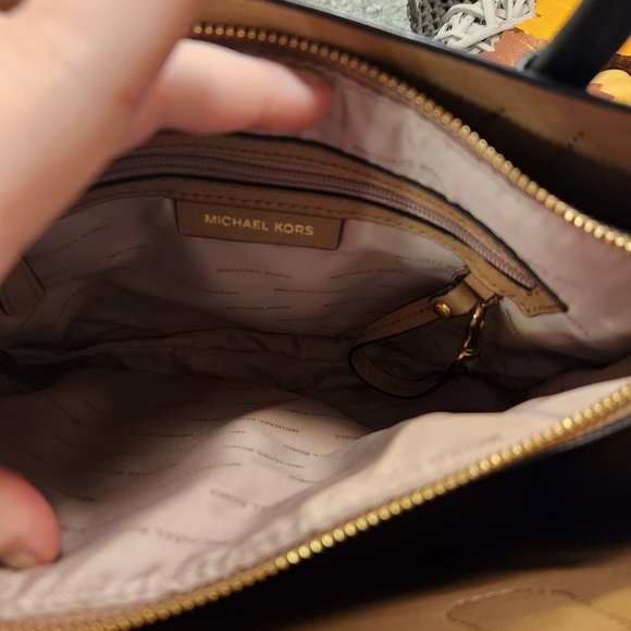 Michael Kors Black Satchel with Gold Studs - Picture 5 of 10